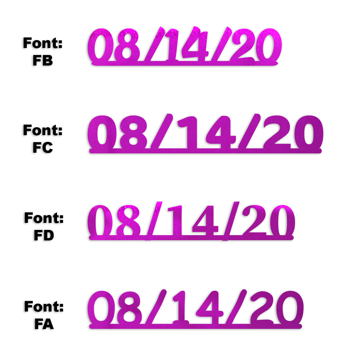 Custom-Fetti Date - 08/14/24 or 08/14/25  Fuchsia
