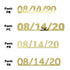 Custom-Fetti Date - 08/14/24 or 08/14/25  Gold