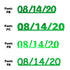 Custom-Fetti Date - 08/14/24 or 08/14/25  Green