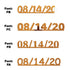 Custom-Fetti Date - 08/14/24 or 08/14/25  Orange