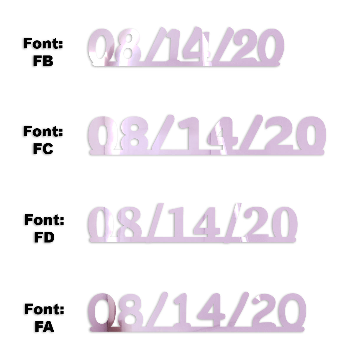 Custom-Fetti Date - 08/14/24 or 08/14/25  Pink