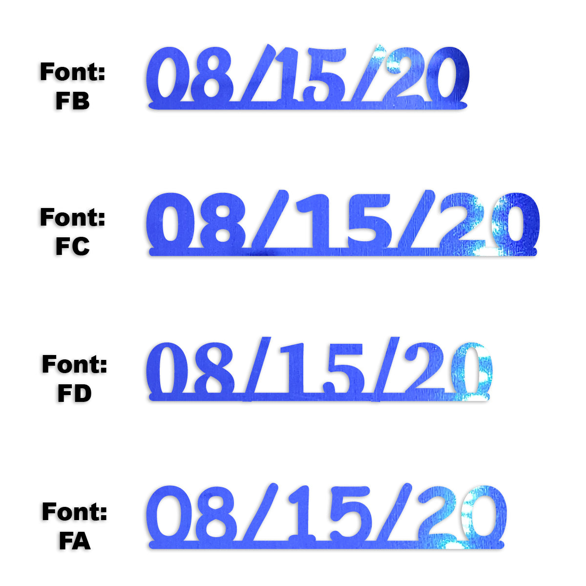 Custom-Fetti Date - 08/15/24 or 08/15/25  Blue Royal