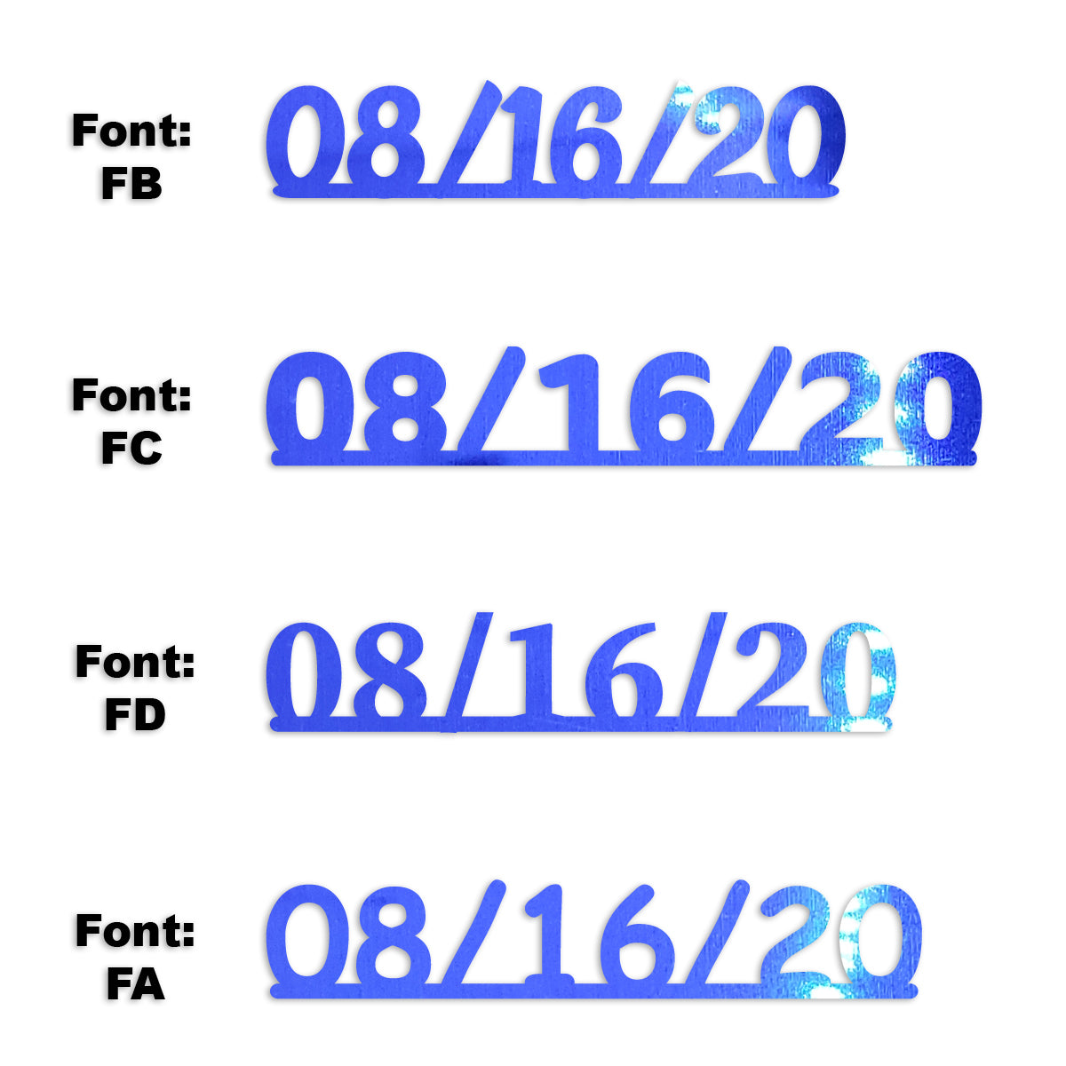 Custom-Fetti Date - 08/16/24 or 08/16/25  Blue Royal