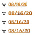 Custom-Fetti Date - 08/16/24 or 08/16/25  Orange