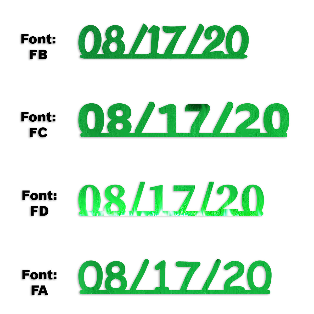 Custom-Fetti Date - 08/17/24 or 08/17/25  Green