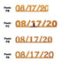 Custom-Fetti Date - 08/17/24 or 08/17/25  Orange