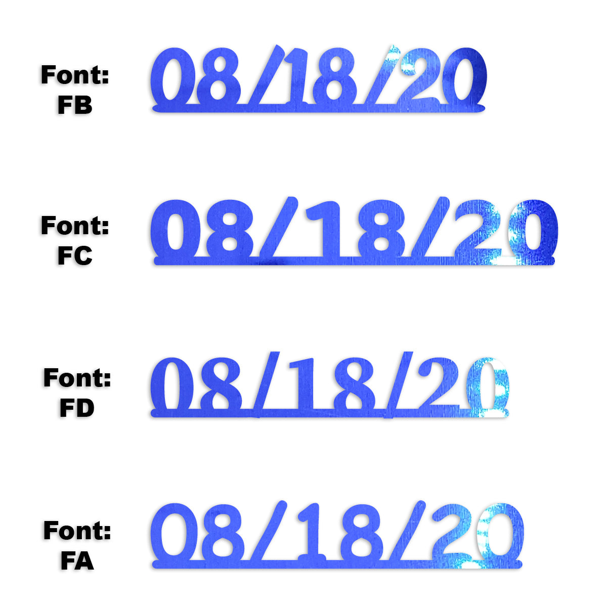 Custom-Fetti Date - 08/18/24 or 08/18/25  Blue Royal