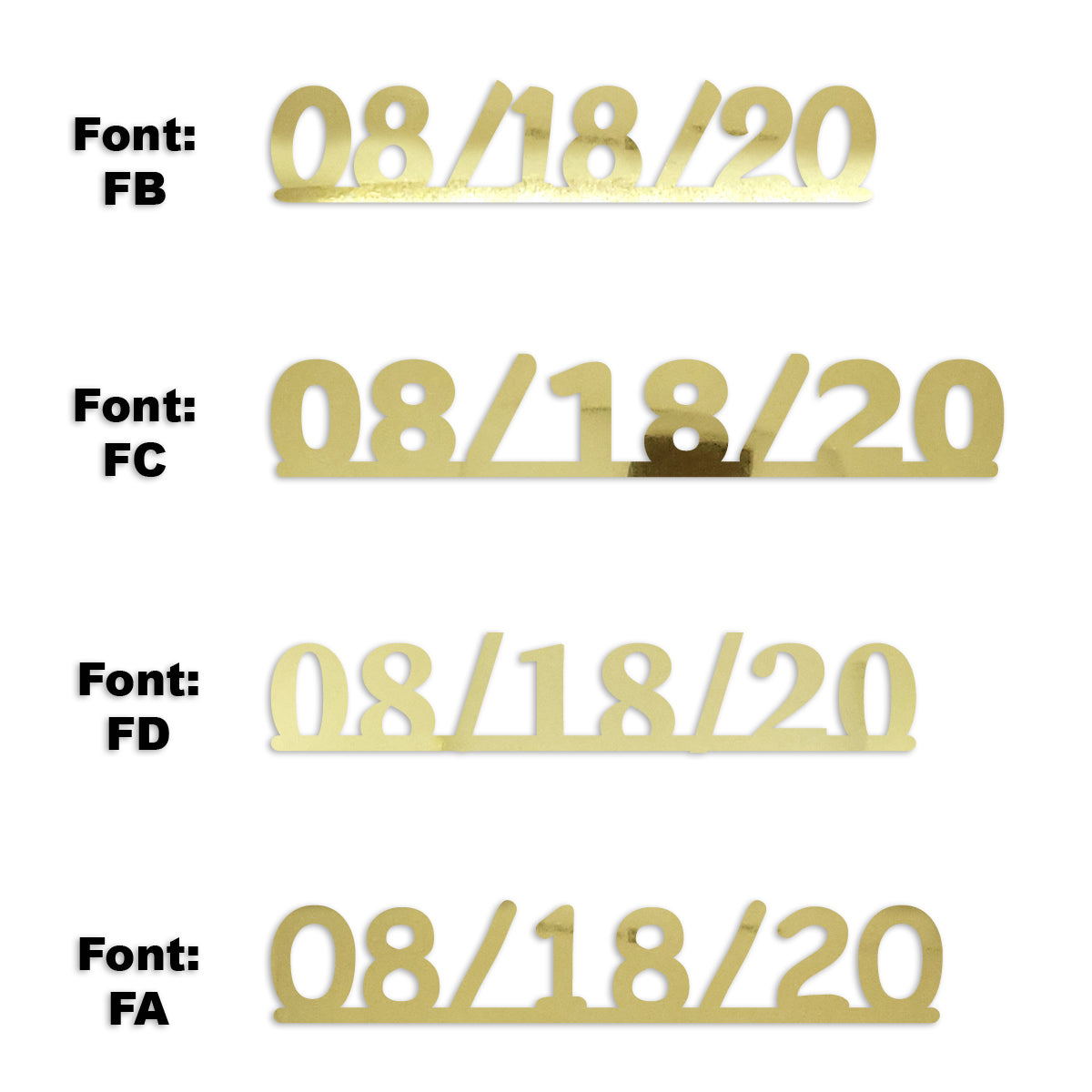 Custom-Fetti Date - 08/18/24 or 08/18/25  Gold
