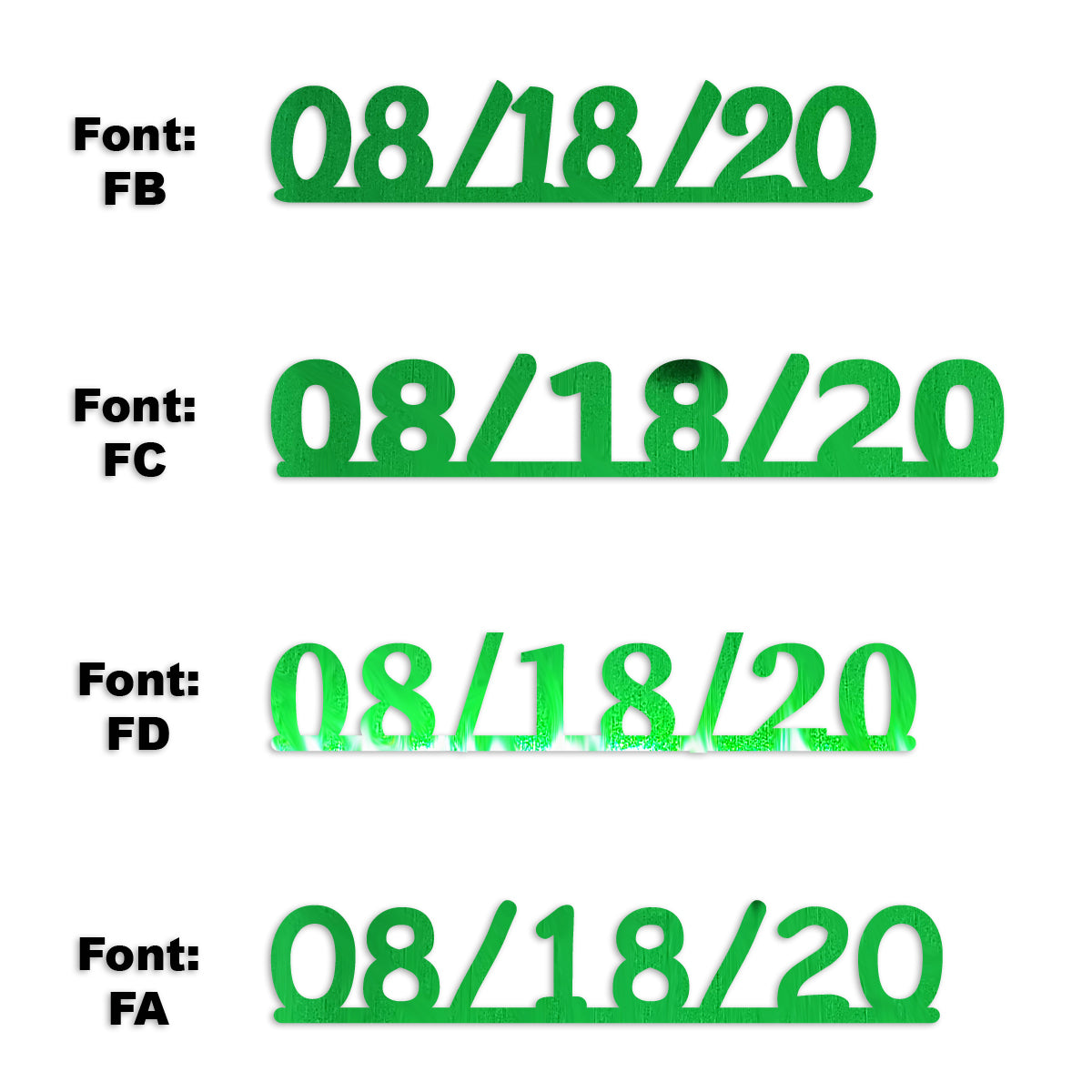 Custom-Fetti Date - 08/18/24 or 08/18/25  Green