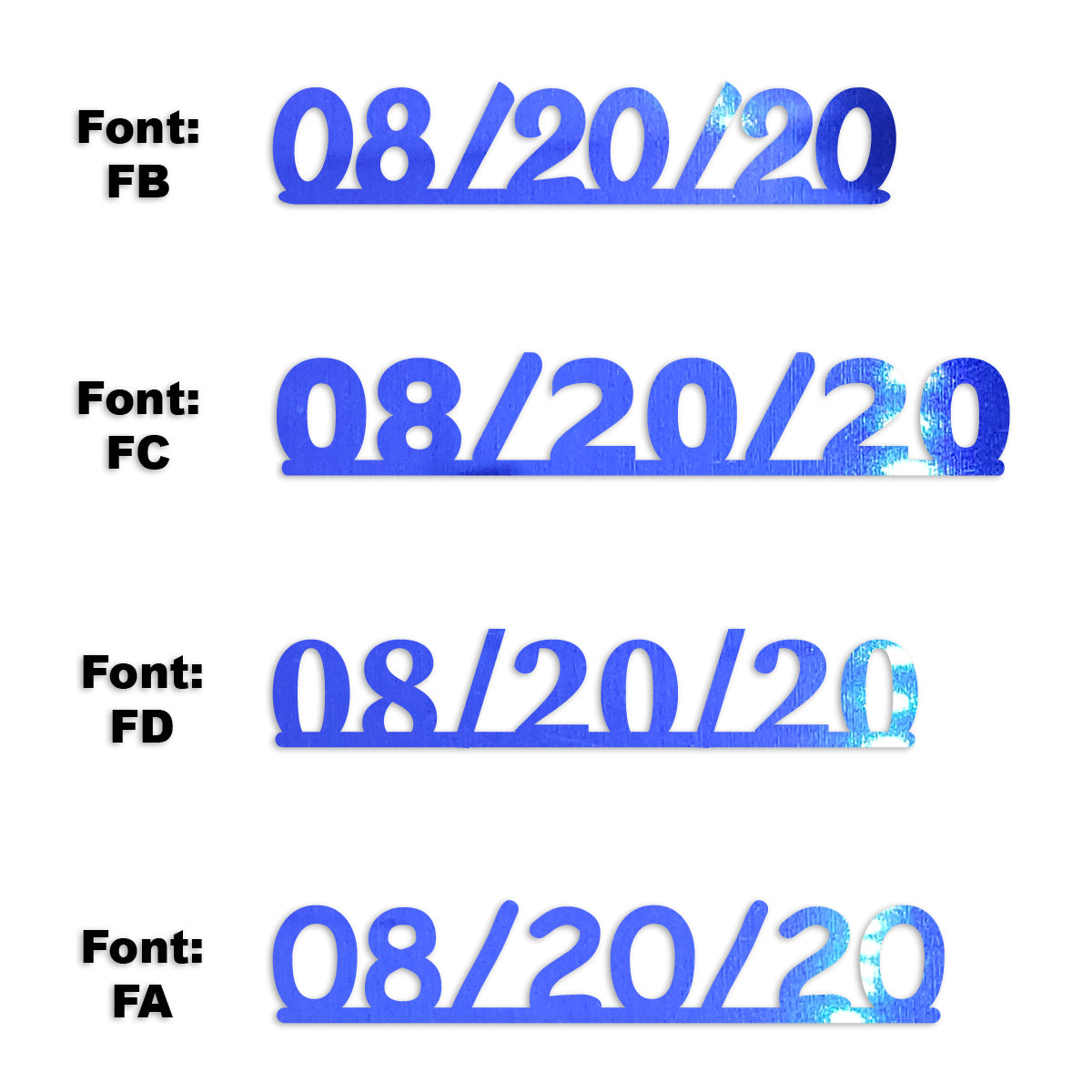 Custom-Fetti Date - 08/20/24 or 08/20/25  Blue Royal
