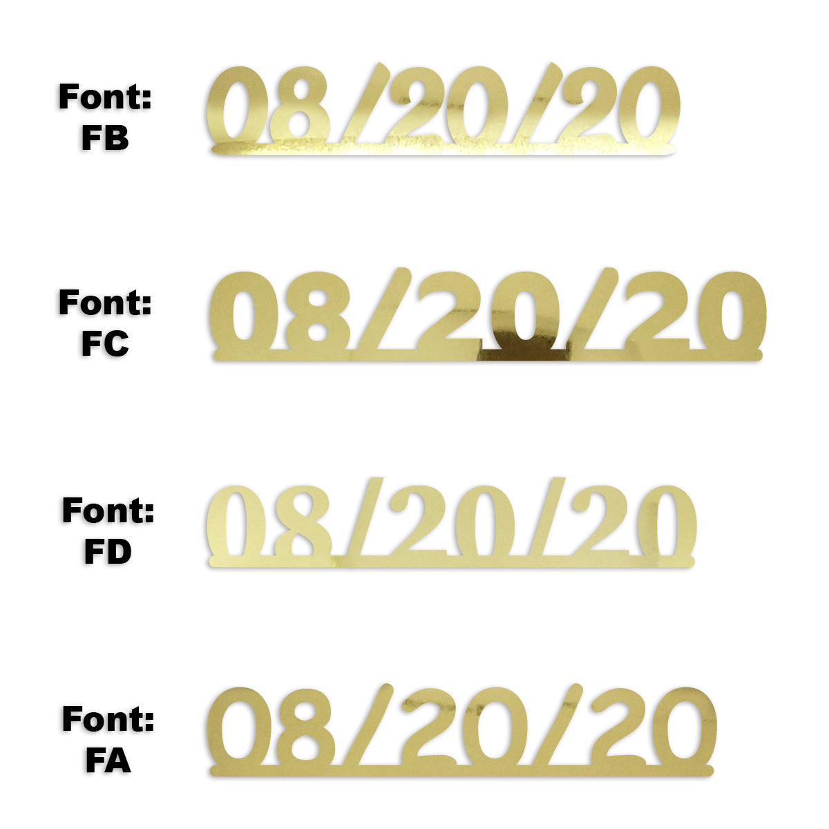 Custom-Fetti Date - 08/20/24 or 08/20/25  Gold