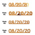 Custom-Fetti Date - 08/20/24 or 08/20/25  Orange