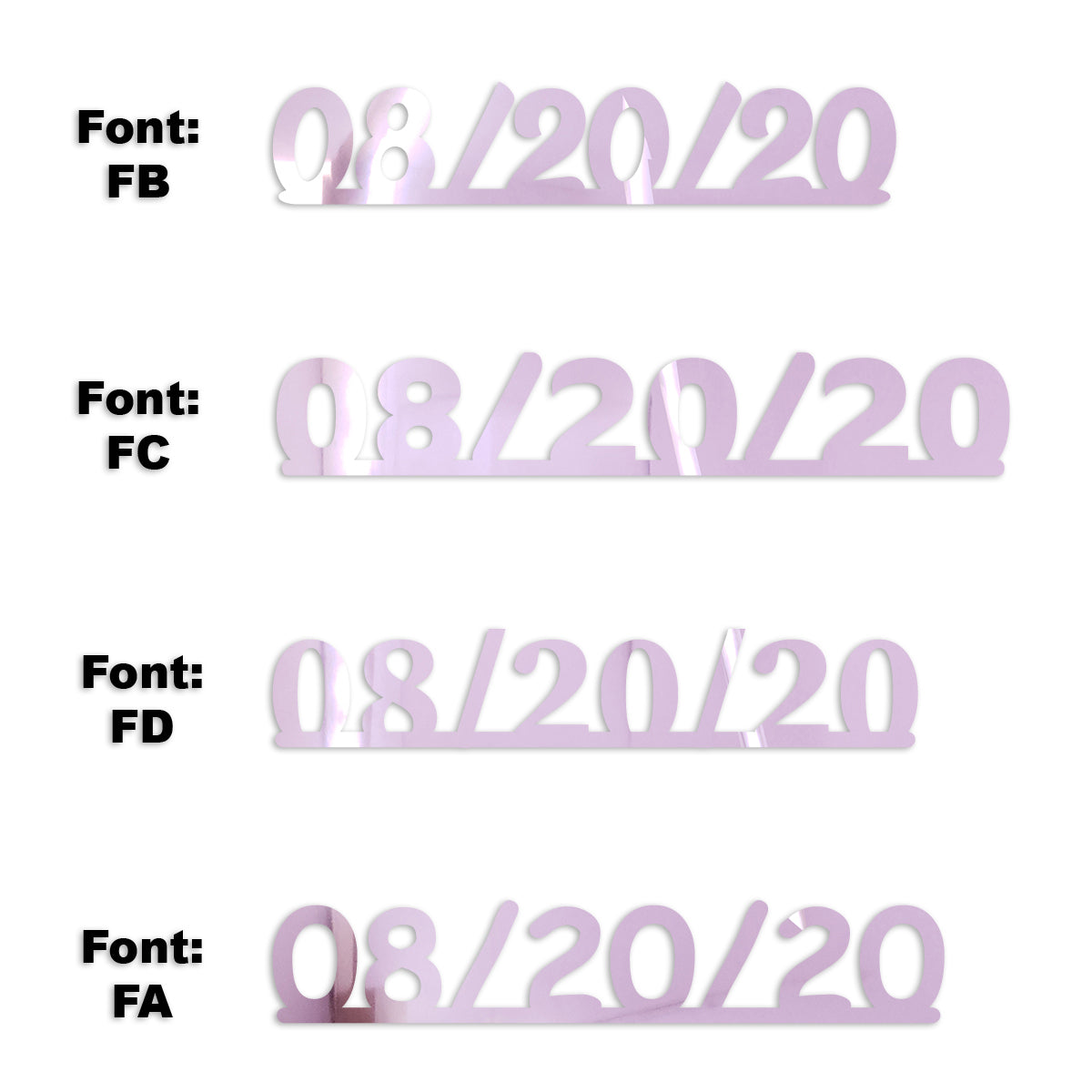 Custom-Fetti Date - 08/20/24 or 08/20/25  Pink