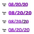 Custom-Fetti Date - 08/20/24 or 08/20/25  Purple