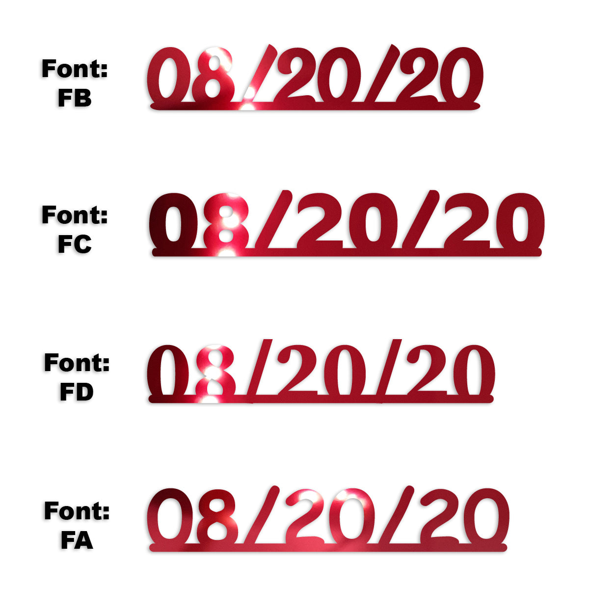 Custom-Fetti Date - 08/20/24 or 08/20/25  Red