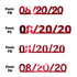 Custom-Fetti Date - 08/20/24 or 08/20/25  Red