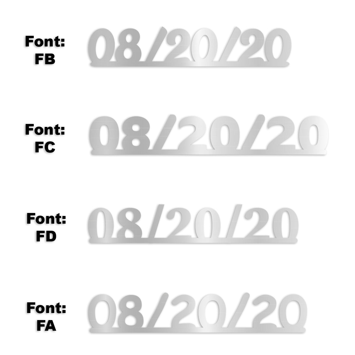 Custom-Fetti Date - 08/20/24 or 08/20/25  Silver