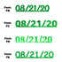 Custom-Fetti Date - 08/21/24 or 08/21/25  Green