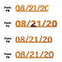 Custom-Fetti Date - 08/21/24 or 08/21/25  Orange