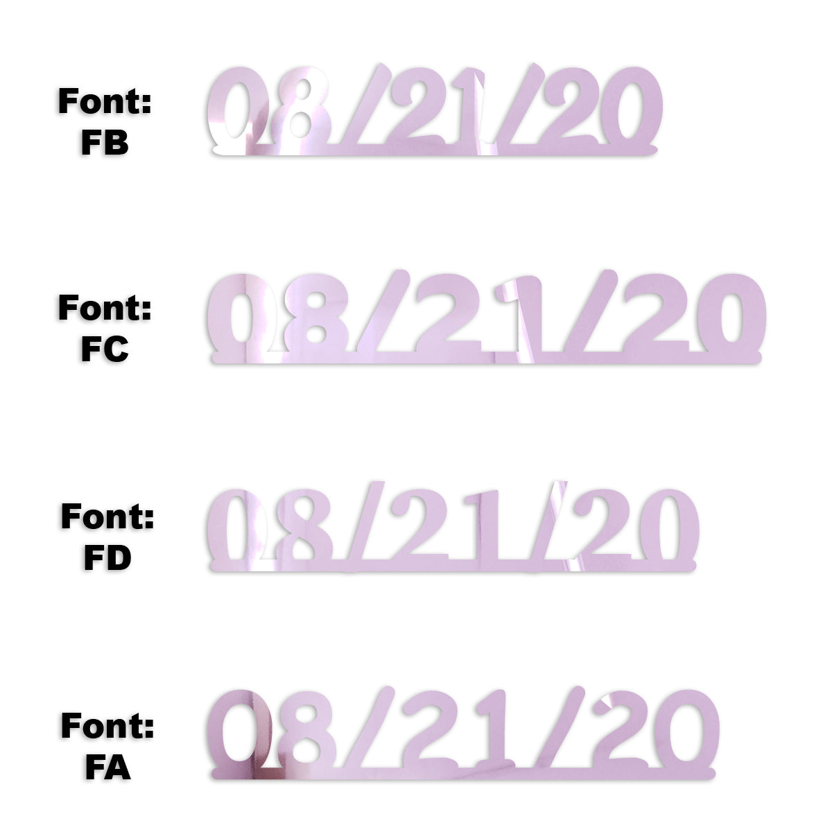 Custom-Fetti Date - 08/21/24 or 08/21/25  Pink