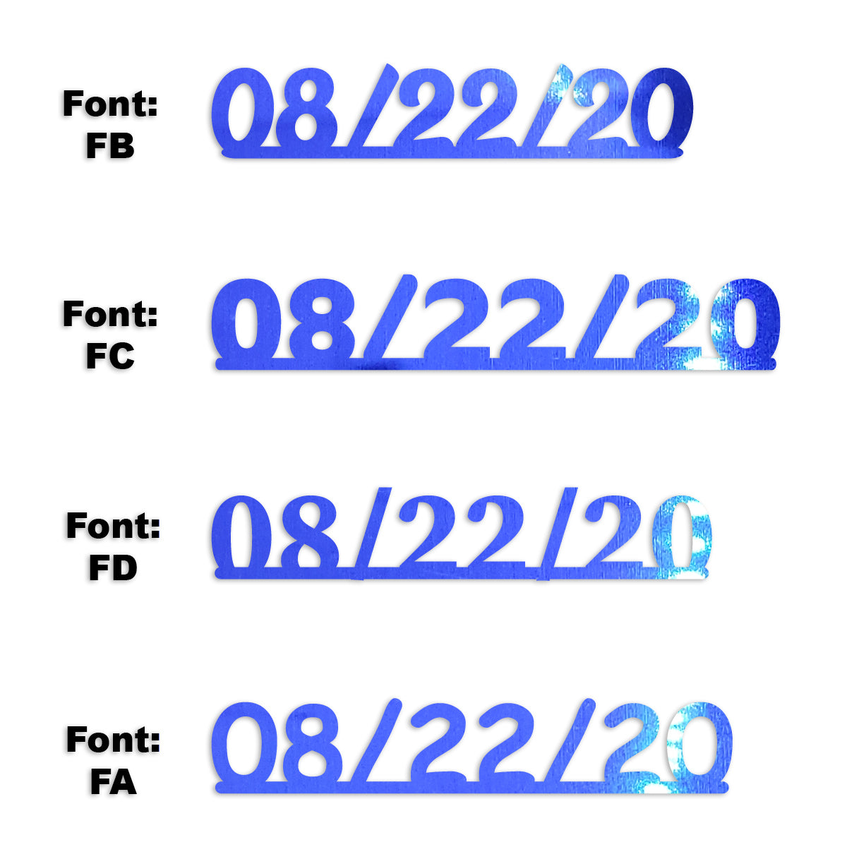 Custom-Fetti Date - 08/22/24 or 08/22/25  Blue Royal