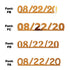 Custom-Fetti Date - 08/22/24 or 08/22/25  Orange