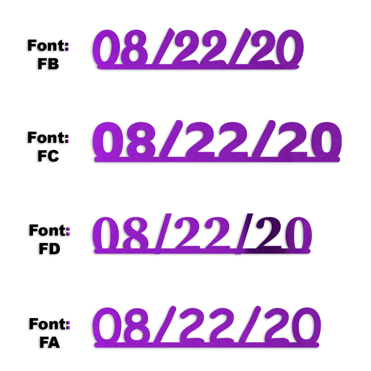 Custom-Fetti Date - 08/22/24 or 08/22/25  Purple