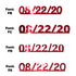 Custom-Fetti Date - 08/22/24 or 08/22/25  Red