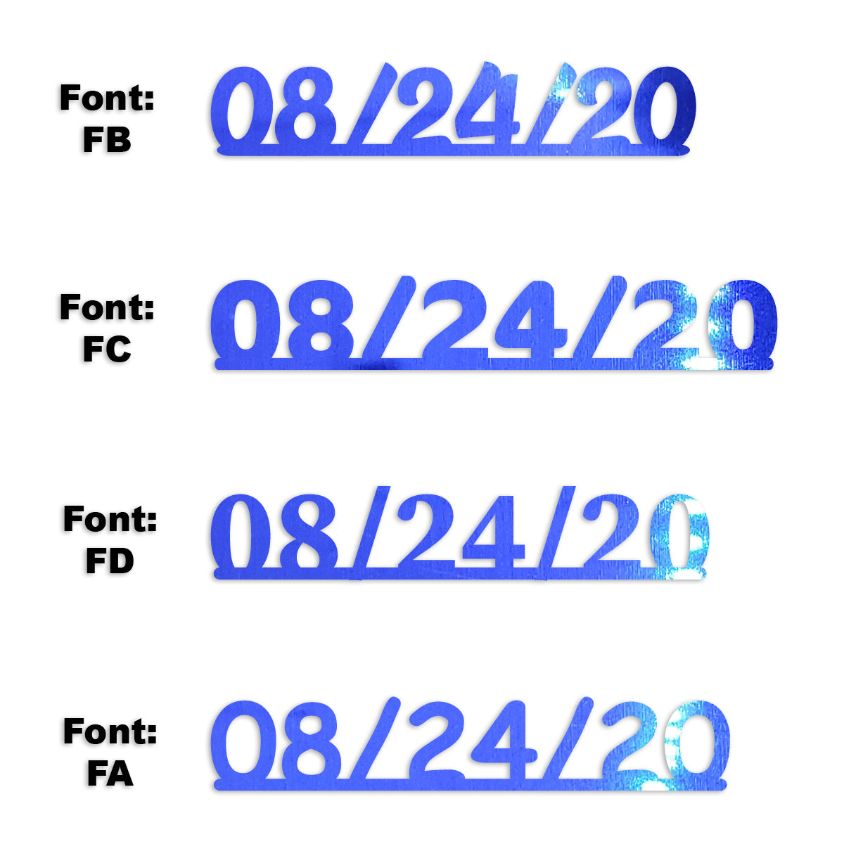 Custom-Fetti Date - 08/24/24 or 08/24/25  Blue Royal