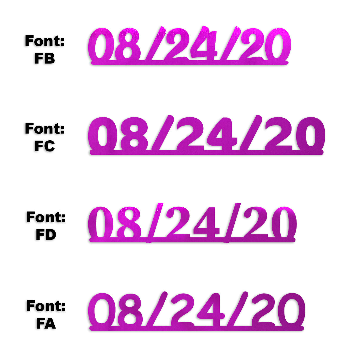 Custom-Fetti Date - 08/24/24 or 08/24/25  Fuchsia