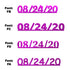 Custom-Fetti Date - 08/24/24 or 08/24/25  Fuchsia