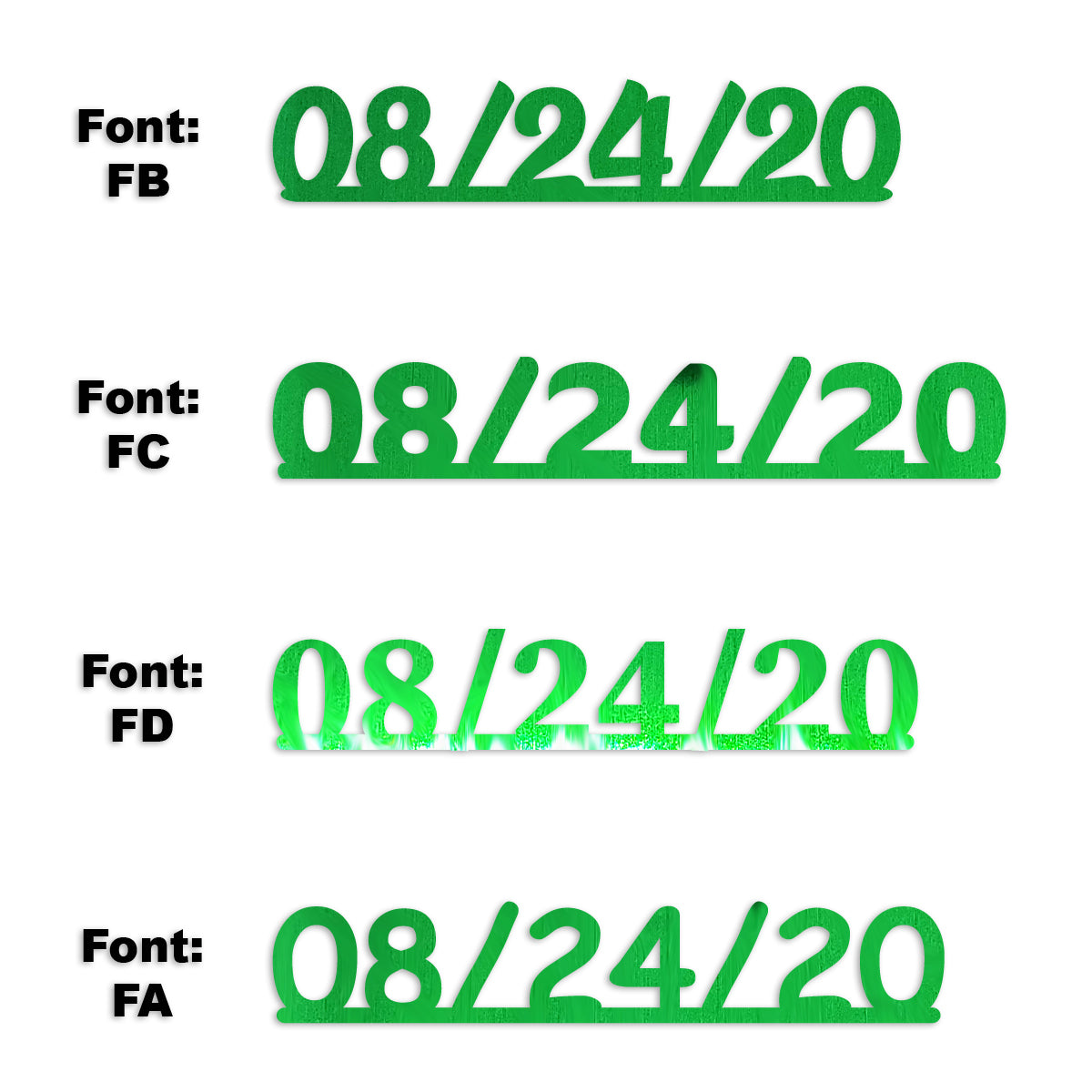 Custom-Fetti Date - 08/24/24 or 08/24/25  Green