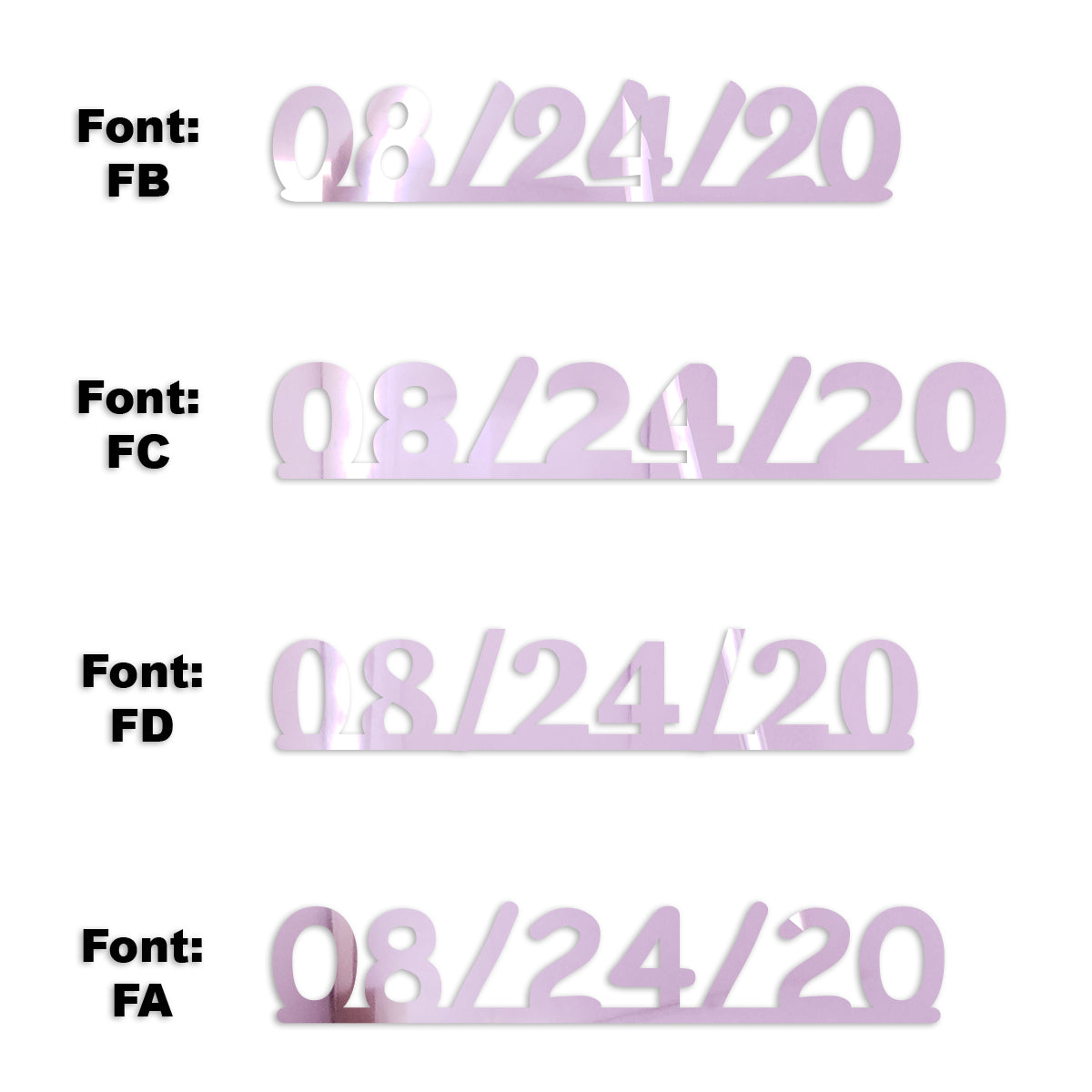 Custom-Fetti Date - 08/24/24 or 08/24/25  Pink
