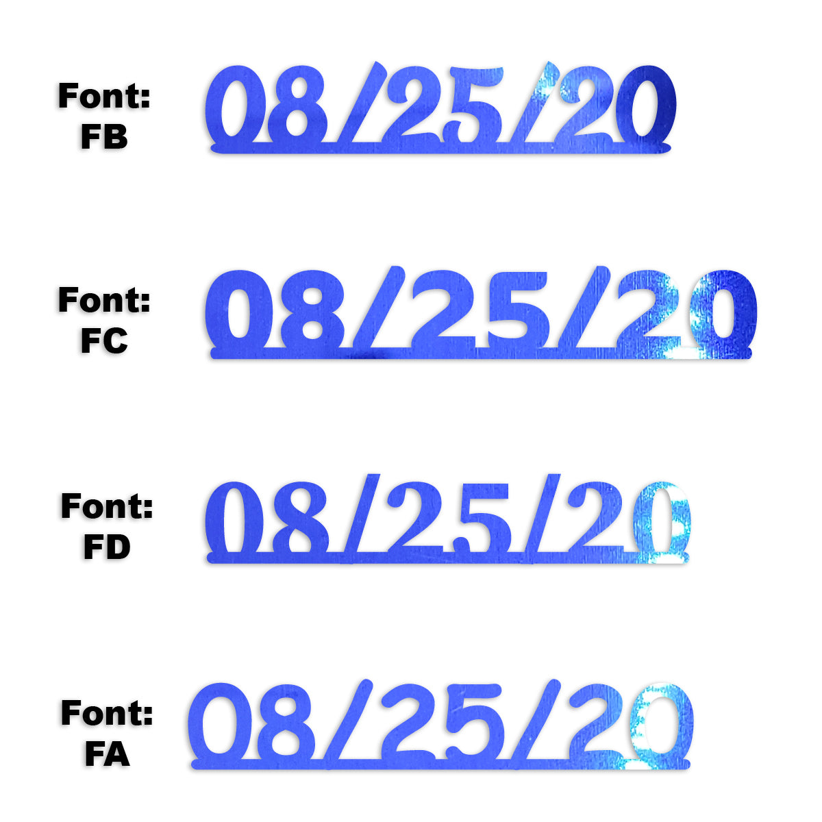 Custom-Fetti Date - 08/25/24 or 08/25/25  Blue Royal