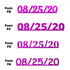 Custom-Fetti Date - 08/25/24 or 08/25/25  Fuchsia