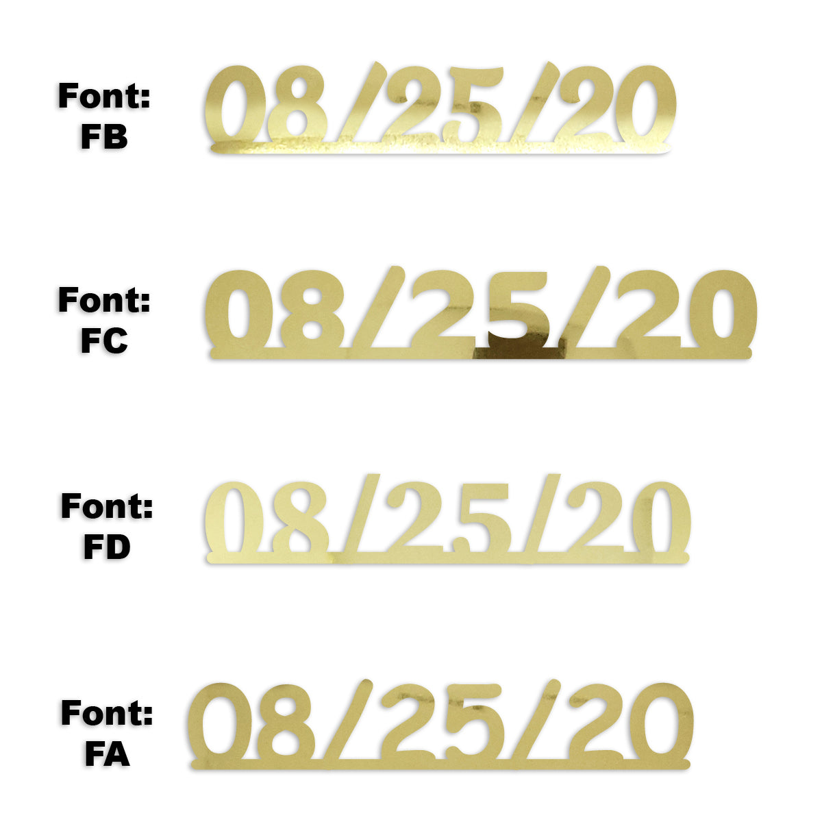 Custom-Fetti Date - 08/25/24 or 08/25/25  Gold