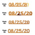 Custom-Fetti Date - 08/25/24 or 08/25/25  Orange