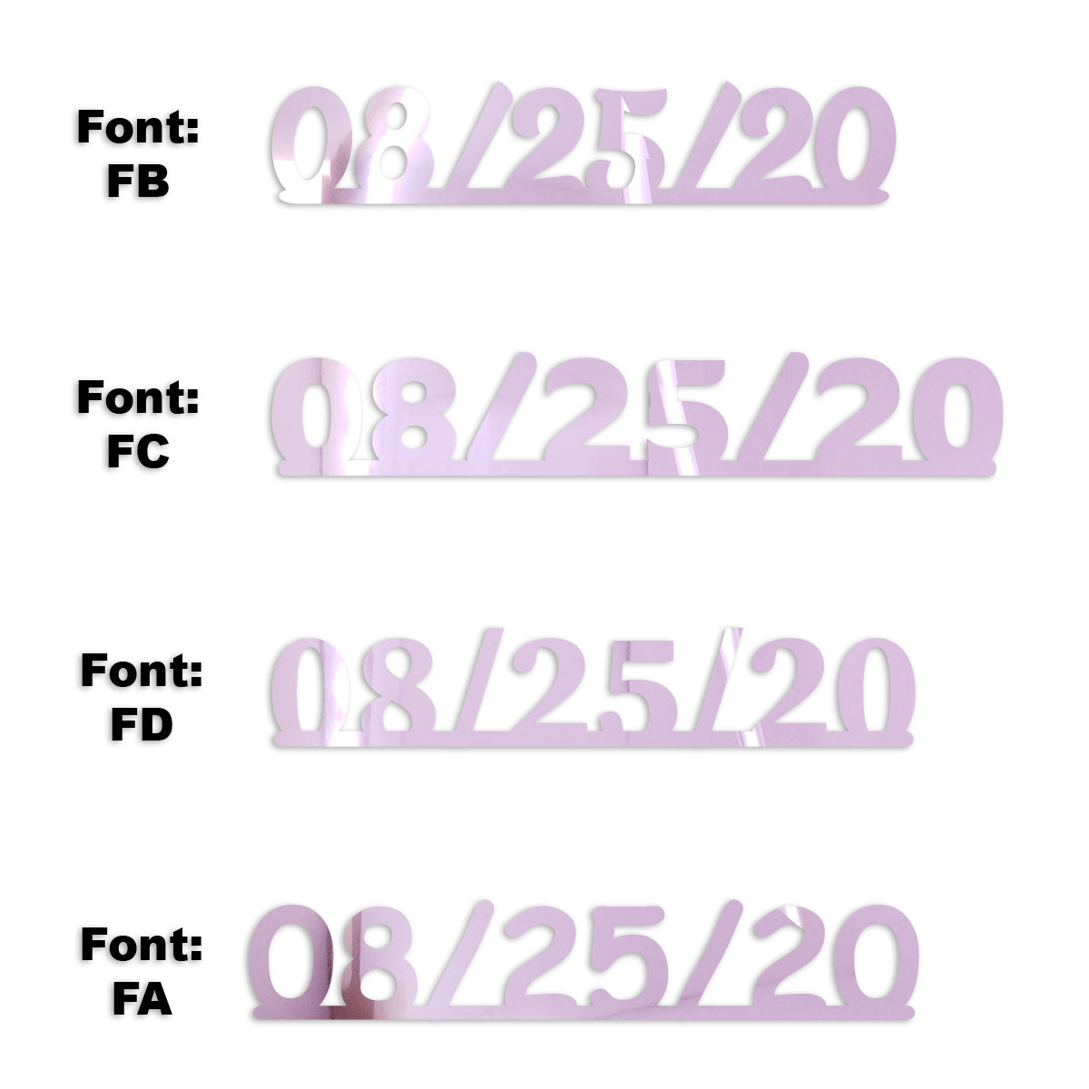Custom-Fetti Date - 08/25/24 or 08/25/25  Pink