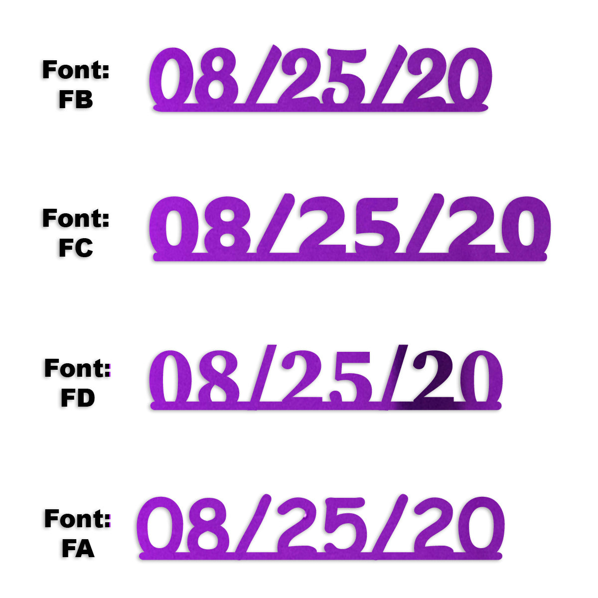 Custom-Fetti Date - 08/25/24 or 08/25/25  Purple