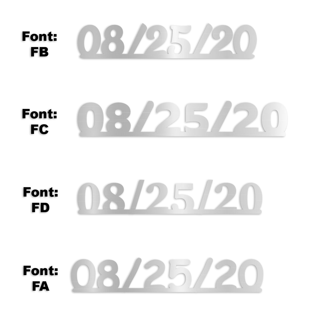 Custom-Fetti Date - 08/25/24 or 08/25/25  Silver