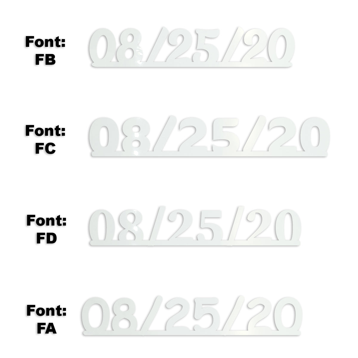 Custom-Fetti Date - 08/25/24 or 08/25/25  White