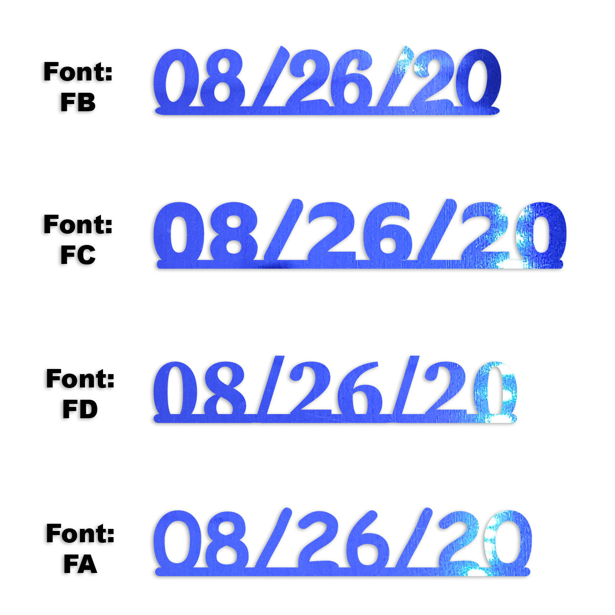 Custom-Fetti Date - 08/26/24 or 08/26/25  Blue Royal