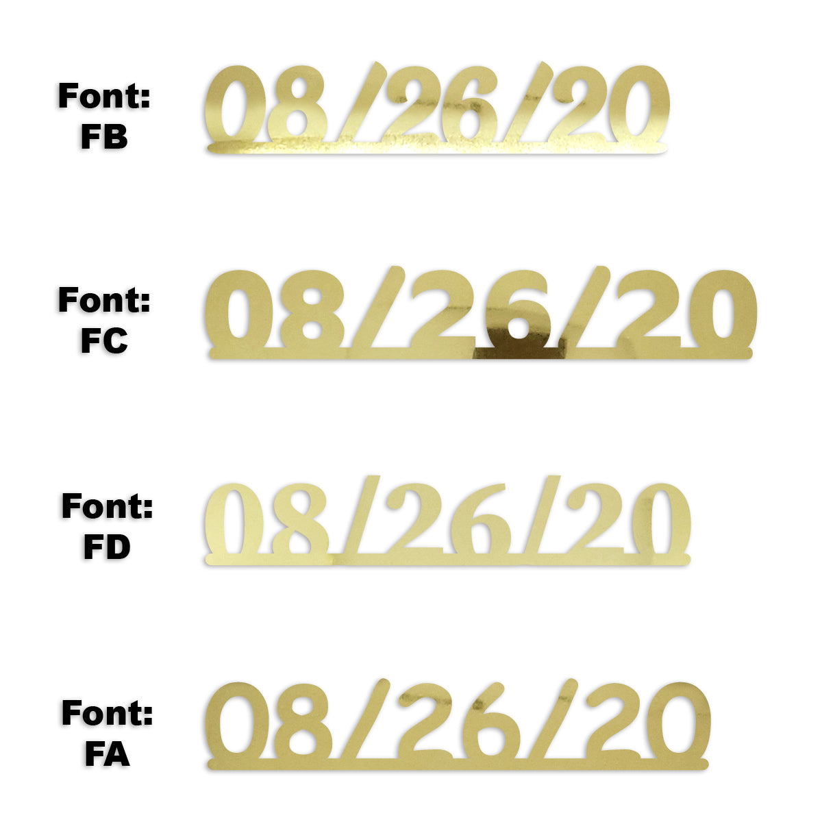 Custom-Fetti Date - 08/26/24 or 08/26/25  Gold