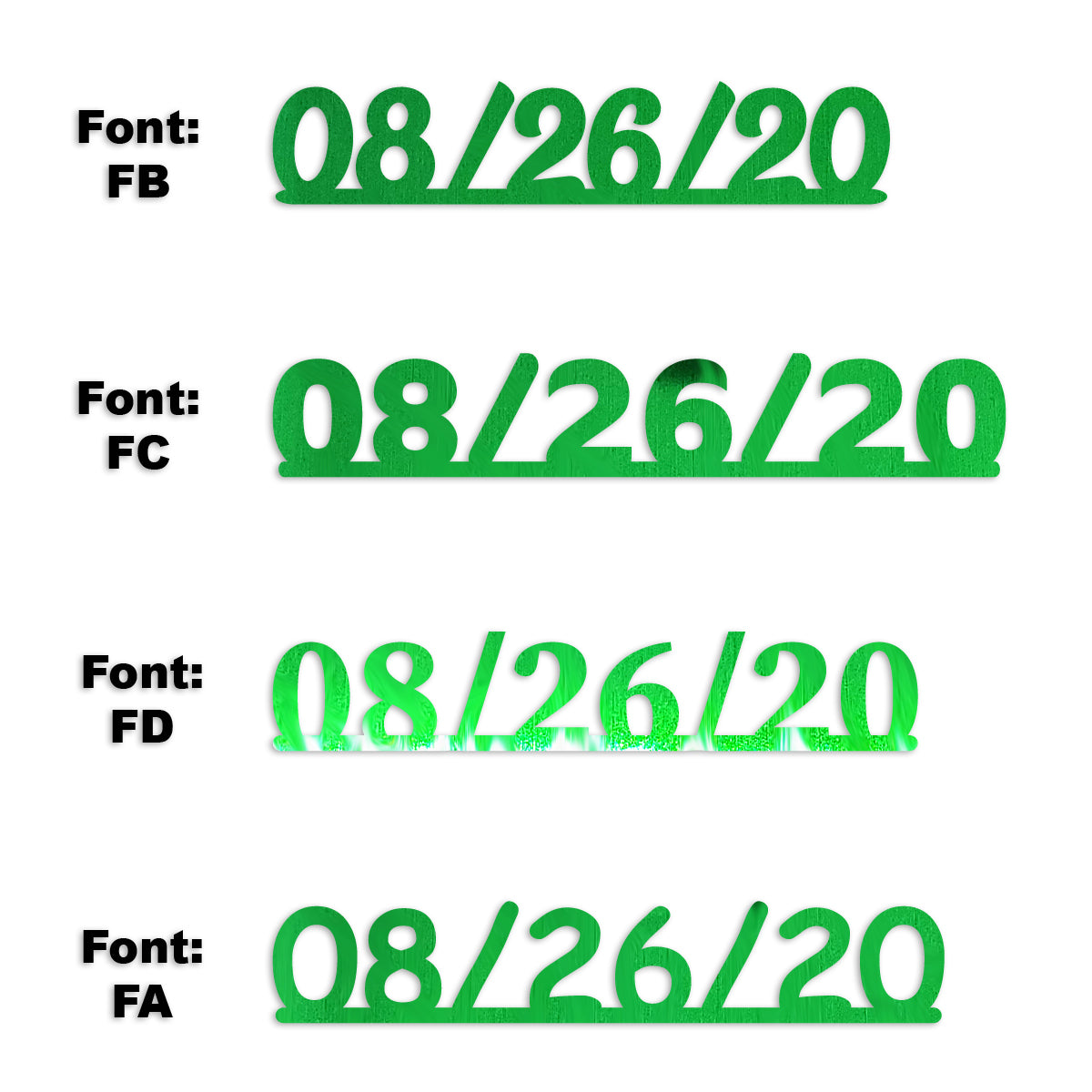 Custom-Fetti Date - 08/26/24 or 08/26/25  Green