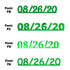 Custom-Fetti Date - 08/26/24 or 08/26/25  Green