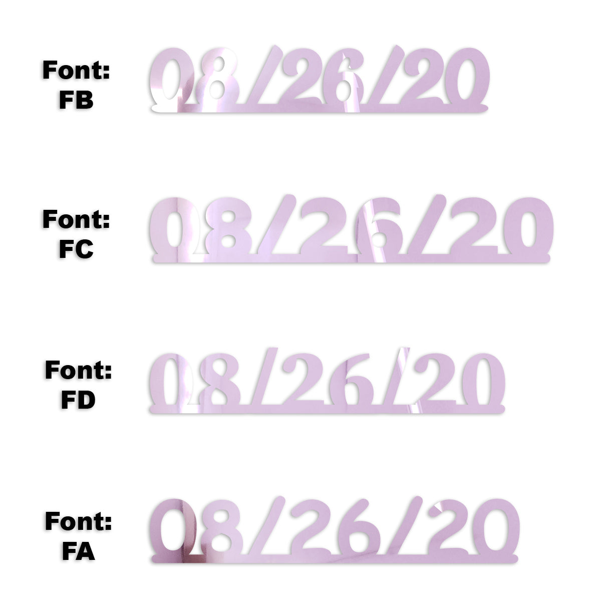 Custom-Fetti Date - 08/26/24 or 08/26/25  Pink