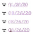 Custom-Fetti Date - 08/26/24 or 08/26/25  Pink