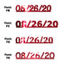 Custom-Fetti Date - 08/26/24 or 08/26/25  Red