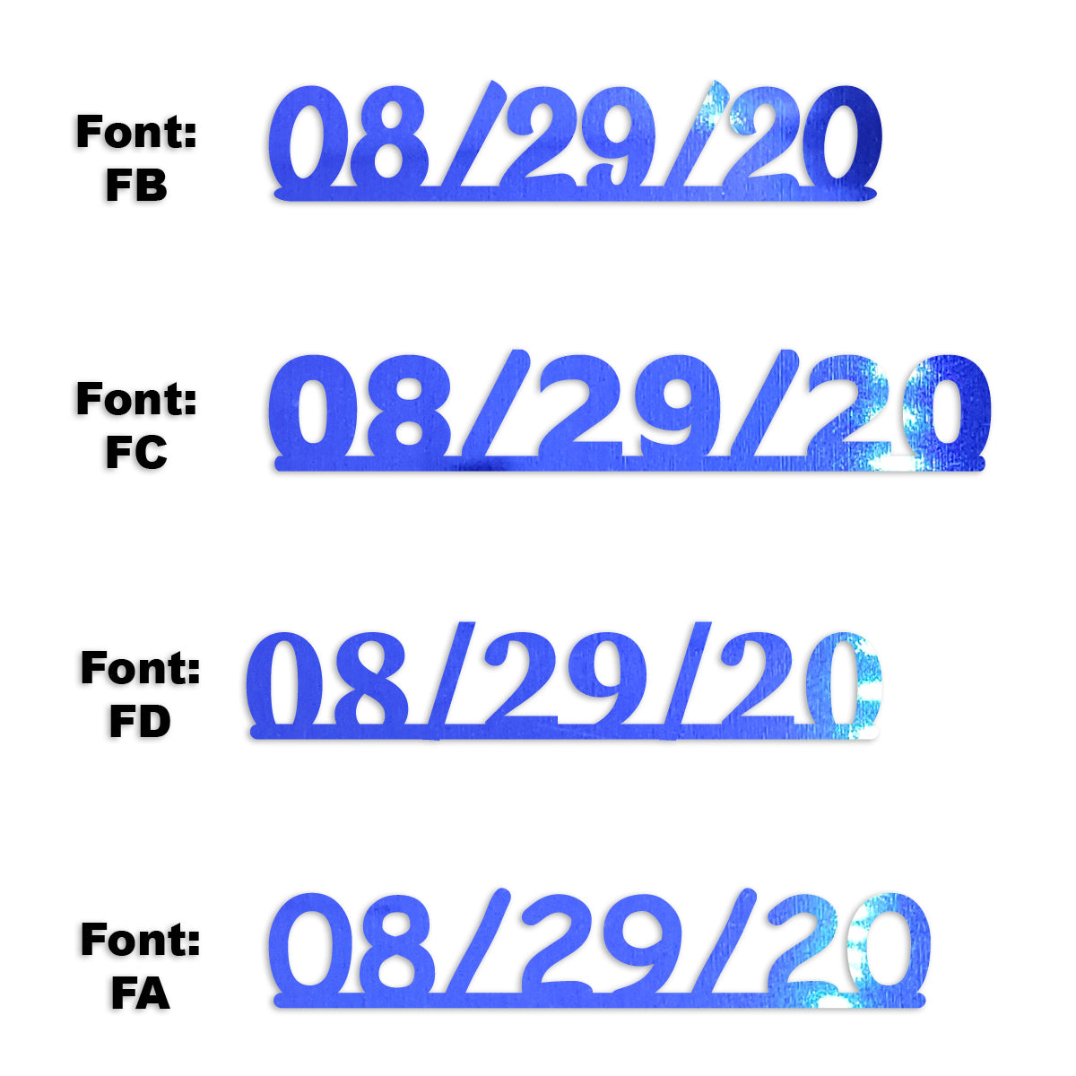 Custom-Fetti Date - 08/29/24 or 08/29/25  Blue Royal