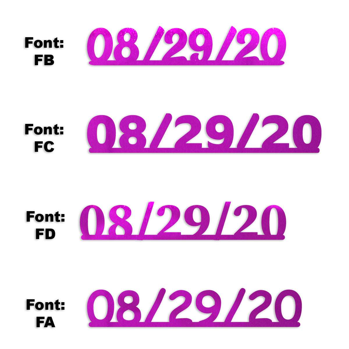 Custom-Fetti Date - 08/29/24 or 08/29/25  Fuchsia